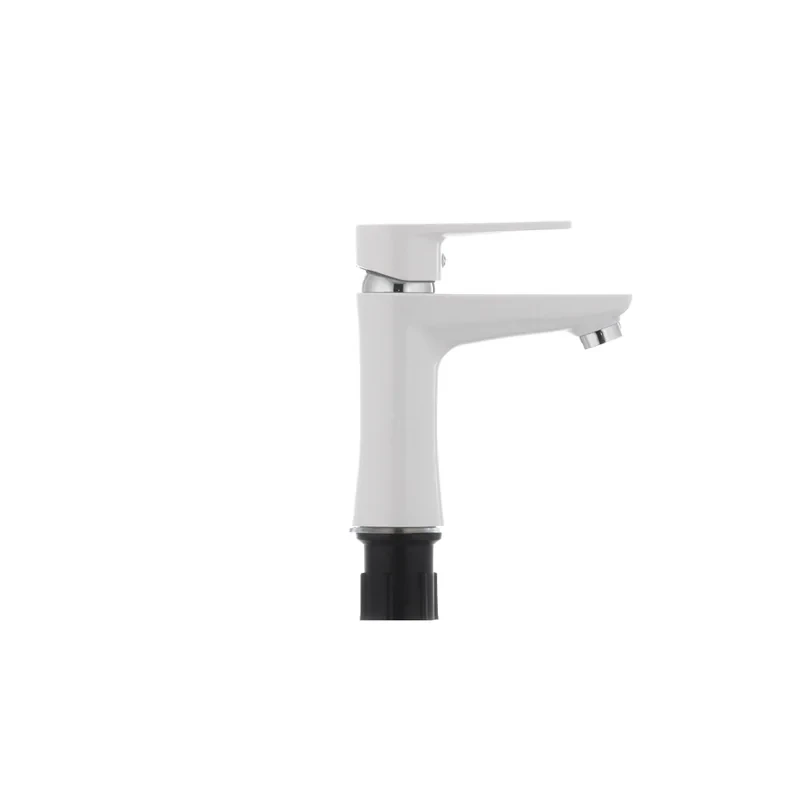 Смеситель для умывальника Plamix Oscar-001 белый (без подводки) (PM0022)