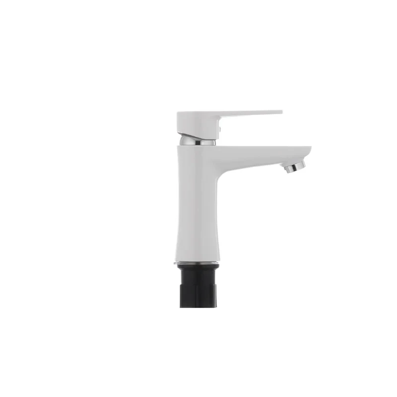 Смеситель для умывальника Plamix Oscar-001 белый (без подводки) (PM0022)