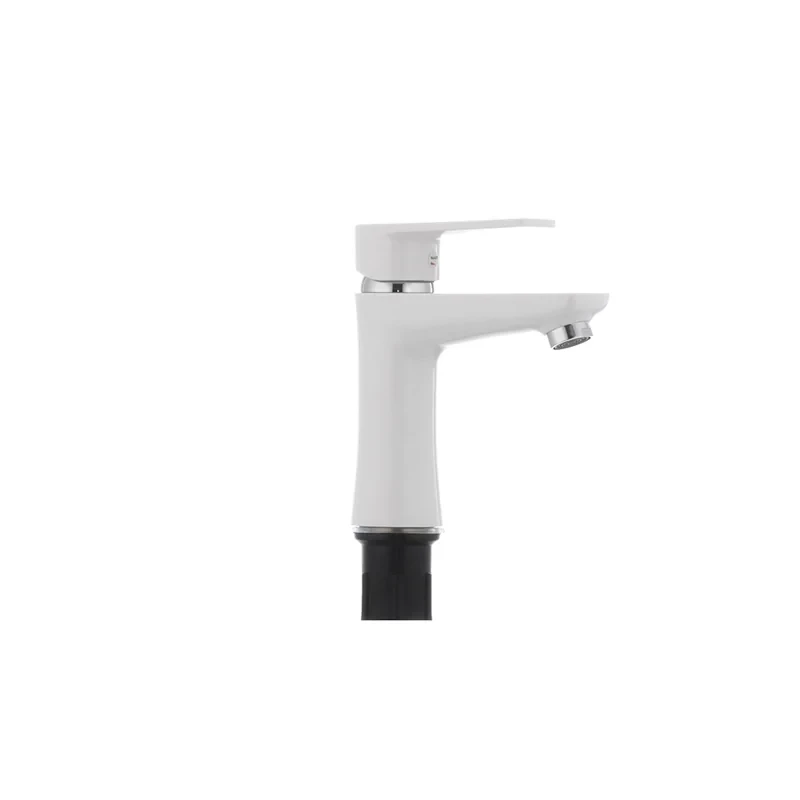 Смеситель для умывальника Plamix Oscar-001 белый (без подводки) (PM0022)