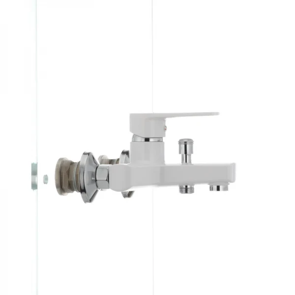 Смеситель для ванны Plamix Oscar-009 пластиковый белый однорычажный (PM0025)