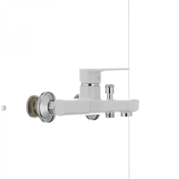 Смеситель для ванны Plamix Oscar-009 пластиковый белый однорычажный (PM0025)