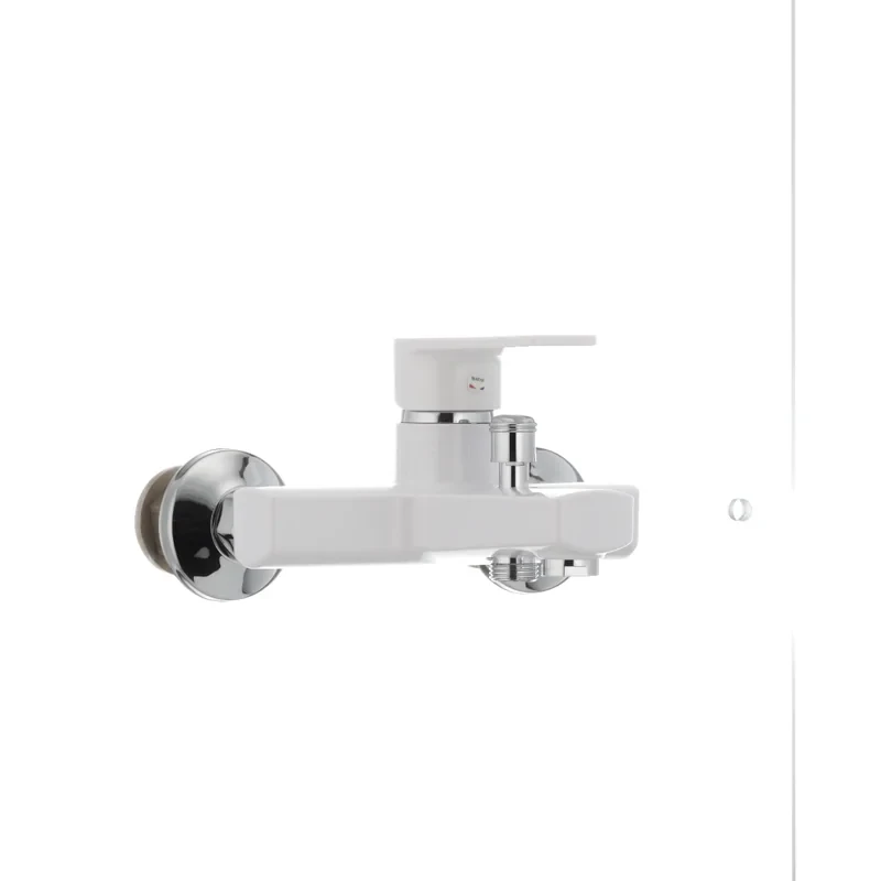 Смеситель для ванны Plamix Oscar-009 White (без шланга и лейки) (PM0025)