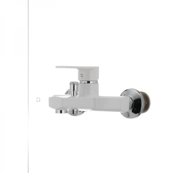 Смеситель для ванны Plamix Oscar-009 White (без шланга и лейки) (PM0025)