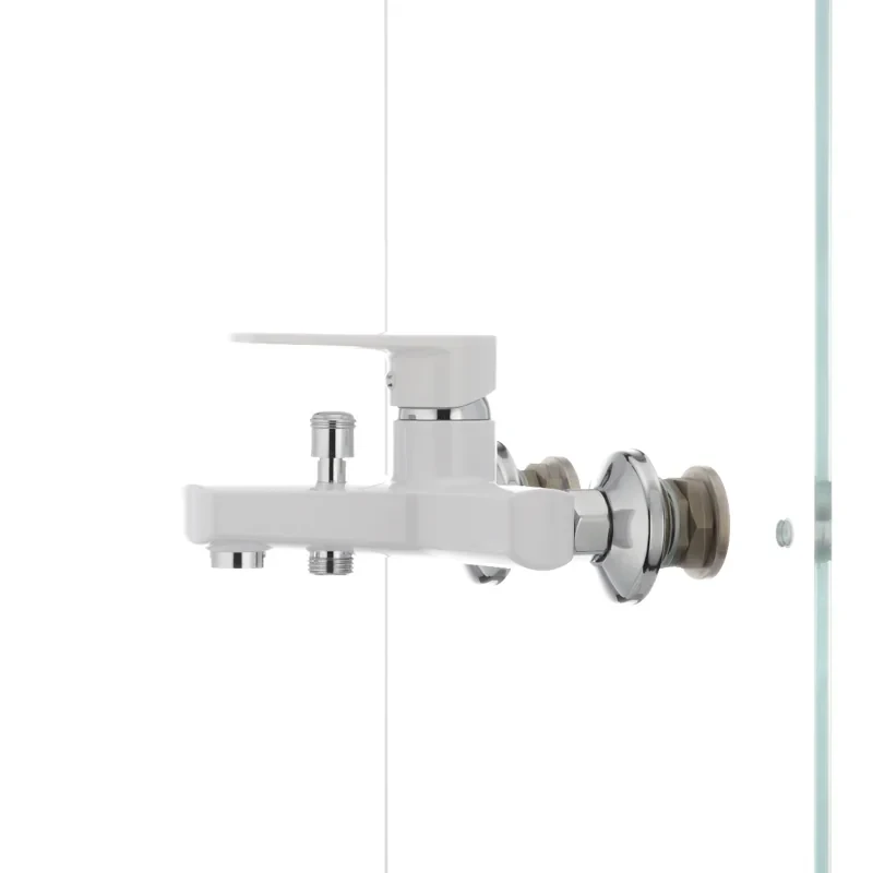 Смеситель для ванны Plamix Oscar-009 White (без шланга и лейки) (PM0025)