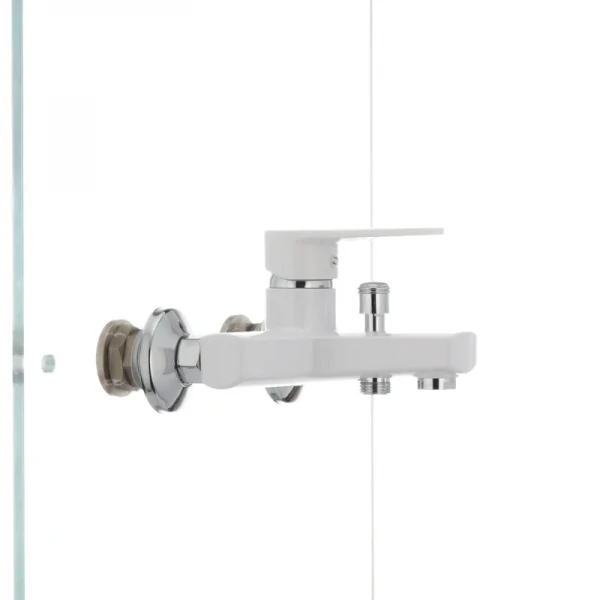 Смеситель для ванны Plamix Oscar-009 White (без шланга и лейки) (PM0025)