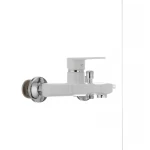 Смеситель для ванны Plamix Oscar-009 White (без шланга и лейки) (PM0025)