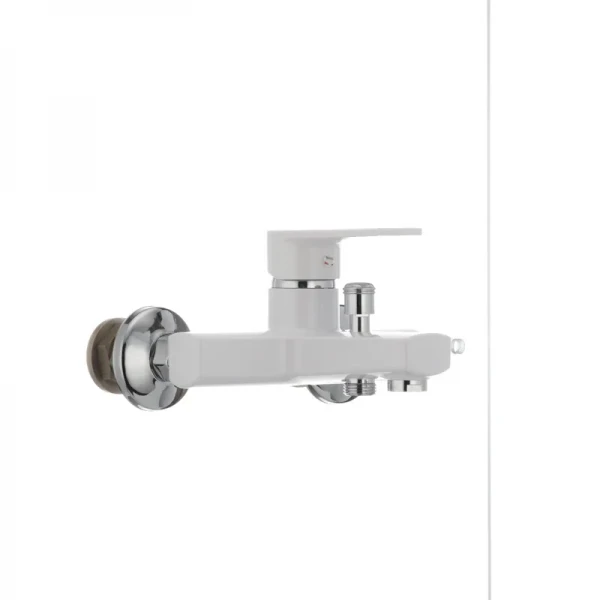 Смеситель для ванны Plamix Oscar-009 White (без шланга и лейки) (PM0025)