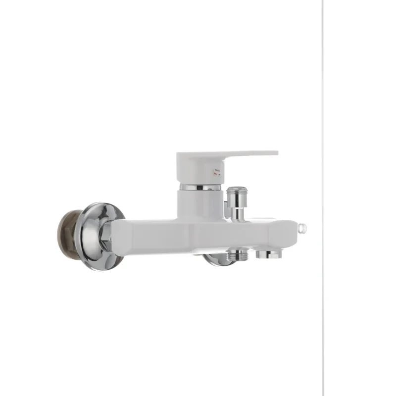 Смеситель для ванны Plamix Oscar-009 White (без шланга и лейки) (PM0025)