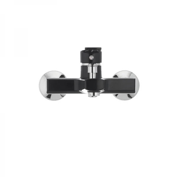 Смеситель для ванны Plamix Oscar-009 черный глянцевый из ABS-пластика, однорычажный, без шланга и лейки (PM0027)