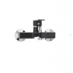 Смеситель для ванны Plamix Oscar-009 черный глянцевый из ABS-пластика, однорычажный, без шланга и лейки (PM0027)