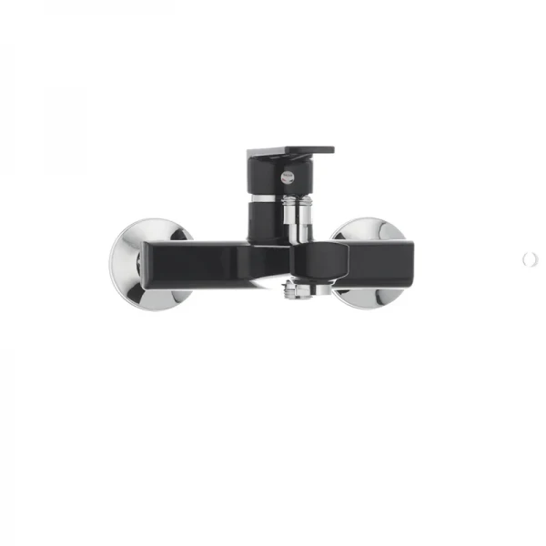Смеситель для ванны Plamix Oscar-009 черный глянцевый из ABS-пластика, однорычажный, без шланга и лейки (PM0027)