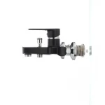 Смеситель для ванны Plamix Oscar-009 черный глянцевый из ABS-пластика, однорычажный, без шланга и лейки (PM0027)