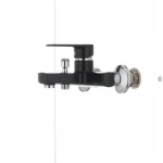 Смеситель для ванны Plamix Oscar-009 черный глянцевый из ABS-пластика, однорычажный, без шланга и лейки (PM0027)