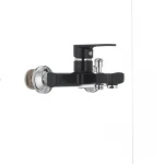 Смеситель для ванны Plamix Oscar-009 черный (без шланга и лейки) (PM0027)