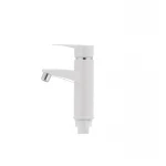 Смеситель для умывальника Plamix Sergio-001 белый (без подводки) (PM0028)