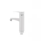 Смеситель для умывальника Plamix Sergio-001 белый (без подводки) (PM0028)