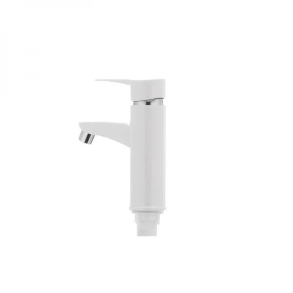 Смеситель для умывальника Plamix Sergio-001 белый (без подводки) (PM0028)