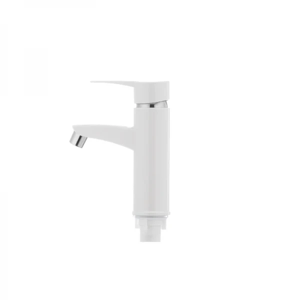 Смеситель для умывальника Plamix Sergio-001 белый (без подводки) (PM0028)