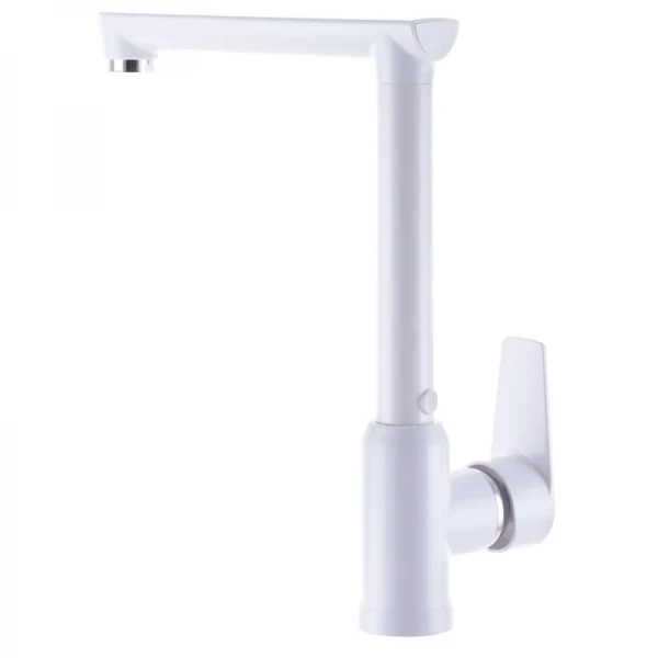 Смеситель для кухни Plamix Mario-017 White (с подводкой) (PM0608)