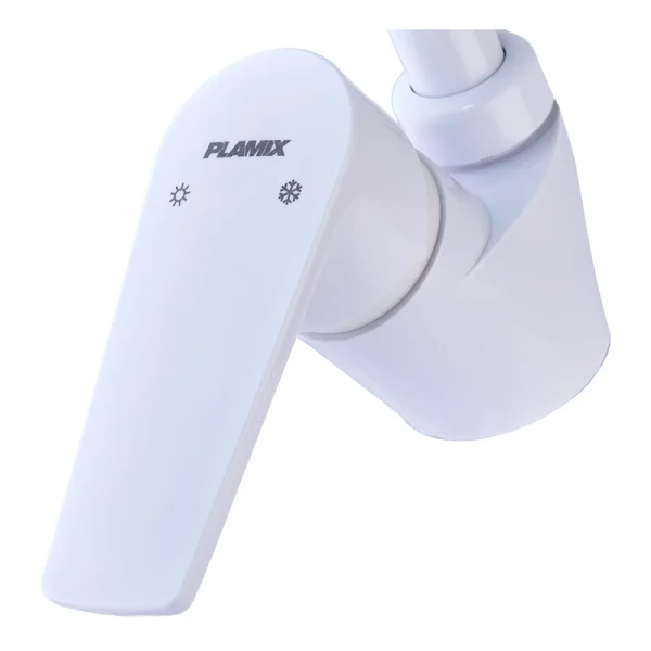 Змішувач для кухні Plamix Oscar-011 з ABS-пластику білий, без гнучкої підводки (PM0615)