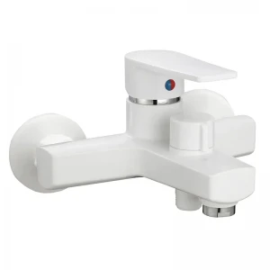 Змішувач для ванни Plamix Leo-009 Euro White пластиковий одноважільний без шланга та лійки (PM0633)
