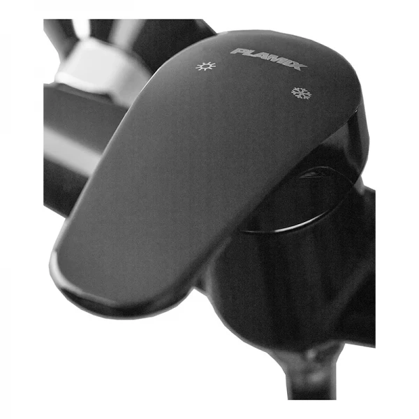 Смеситель для душа Plamix Afina-003 SET Black (со шлангом, лейкой и кронштейном) (PM0646)