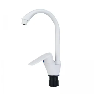 Смеситель для кухни Plamix Oscar-011 White (с подводом) (PM0650)