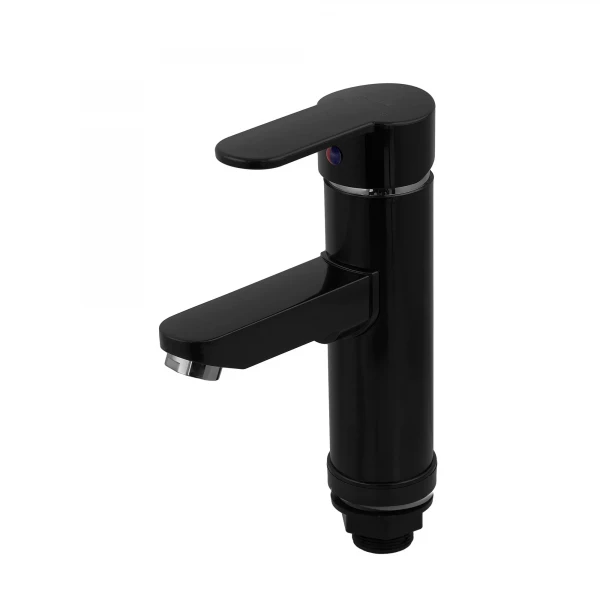 Смеситель для умывальника Plamix Raul-001-A Black (без подвода) (PM0653)