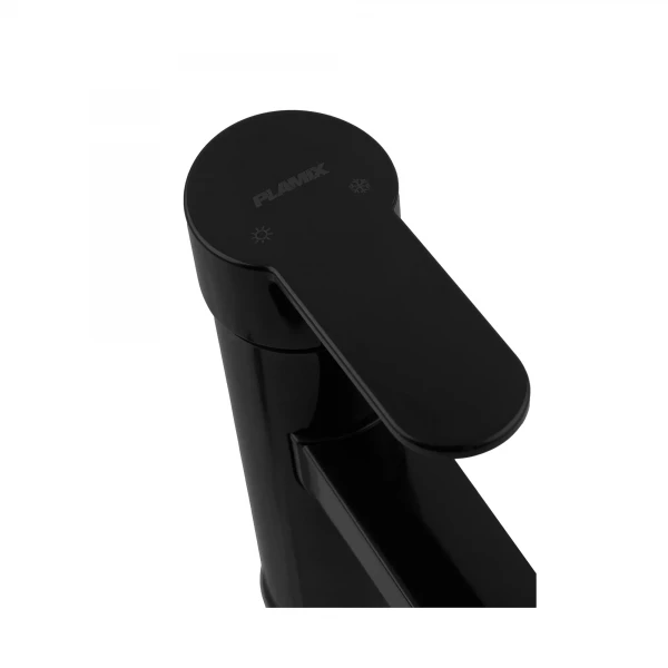 Смеситель для умывальника Plamix Raul-001-A Black (без подвода) (PM0653)