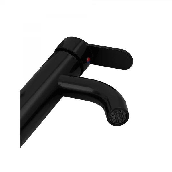 Смеситель для умывальника Plamix Raul-001-B Black (без подвода) (PM0654)