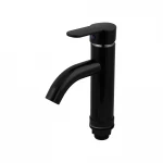 Смеситель для умывальника Plamix Raul-001-B Black (без подвода) (PM0654)