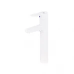 Смеситель для умывальника Plamix Raul-001-A HIGH White (без подвода) (PM0655)