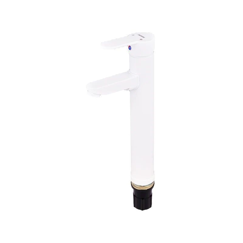 Смеситель для умывальника Plamix Raul-001-A HIGH White (без подвода) (PM0655)