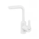 Смеситель для умывальника Plamix Diego-001-G White (без подвода) (PM0656)