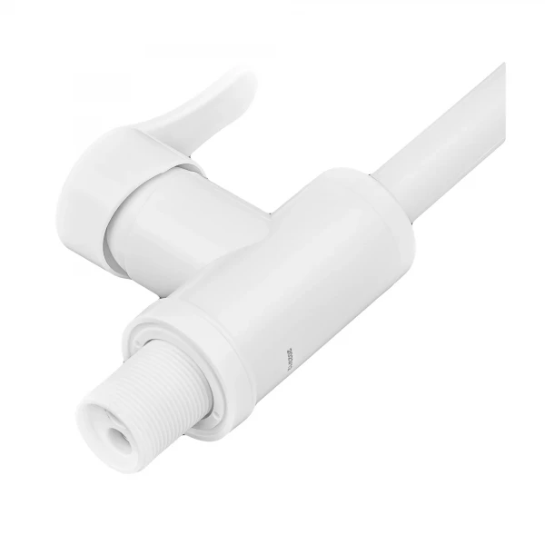 Смеситель для умывальника Plamix Diego-001-G White (без подвода) (PM0656)