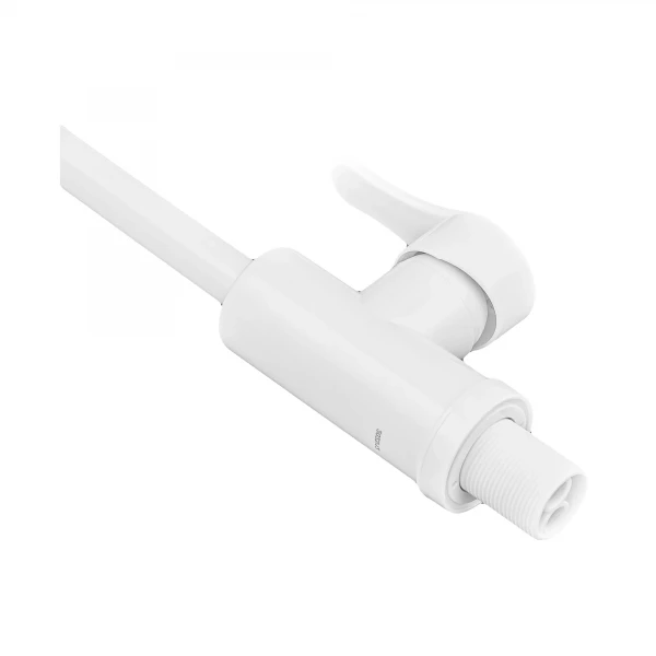 Смеситель для кухни Plamix Diego-011 белый ABS-пластик с высоким поворотным изливом (PM0657)