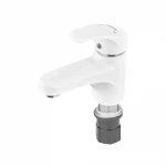 Смеситель для умывальника Plamix Fidel-001 SET White (с подводом) (PM0659)
