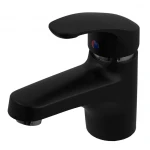 Смеситель для умывальника Plamix Fidel-001 SET Matte black (с подводкой) (PM0660)
