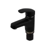 Смеситель для умывальника Plamix Fidel-001 SET Matte black (с подводкой) (PM0660)