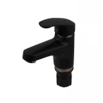 Смеситель для умывальника Plamix Fidel-001 SET Matte black (с подводкой) (PM0660)