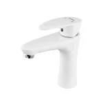 Смеситель для умывальника Plamix Cezar-001 SET White (с подводом) (PM0661)