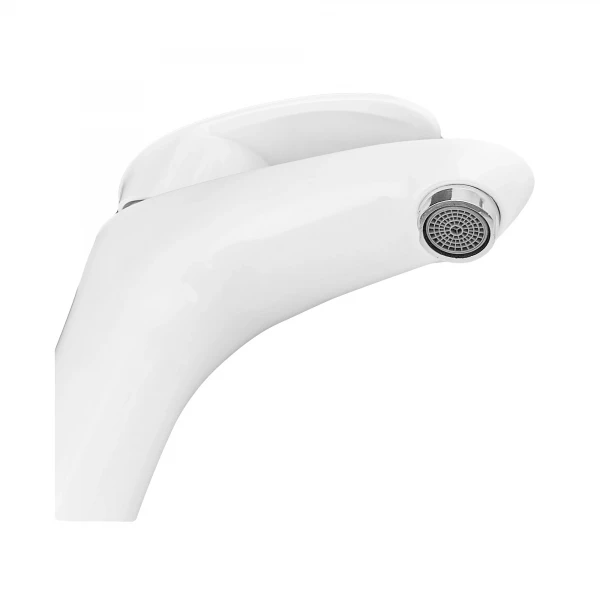 Смеситель для умывальника Plamix Cezar-001 SET White (с подводом) (PM0661)