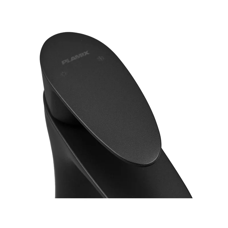 Смеситель для умывальника Plamix Cezar-001 SET Matte black (с подводкой) (PM0662)