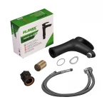 Смеситель для умывальника Plamix Cezar-001 SET Matte black (с подводкой) (PM0662)