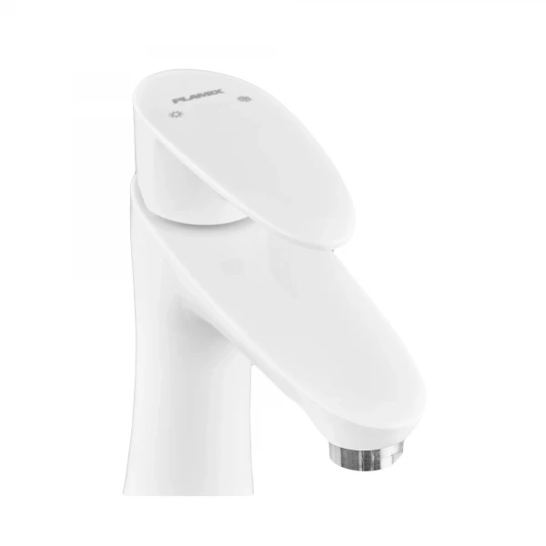 Смеситель для умывальника Plamix Cezar-001 HIGH SET White (с подводом) (PM0663)