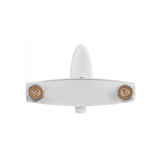 Смеситель для душевой кабины Plamix Cezar-003 SET White (со шлангом, лейкой и кронштейном) (PM0665)