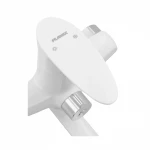 Смеситель для ванны Plamix Cezar-006 пластиковый белый однорычажный с длинным изливом и душевым набором (PM0666)