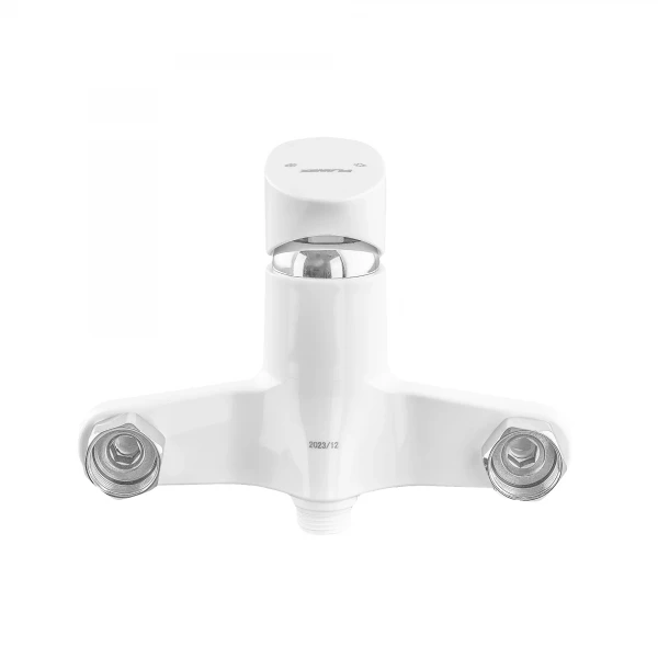 Смеситель для ванны Plamix Cezar-006 EURO SET White (со шлангом, лейкой и кронштейном) (PM0666)