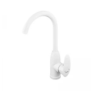 Смеситель для кухни Plamix Cezar-011-B SET White (с подводкой) (PM0667)