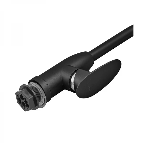 Смеситель для кухни Plamix Cezar-011-B SET Matte black (с подводкой) (PM0668)